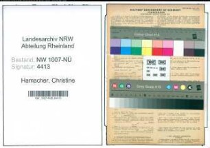 Entnazifizierung Christine Hamacher , geb. 27.04.1899 (Naeherin)