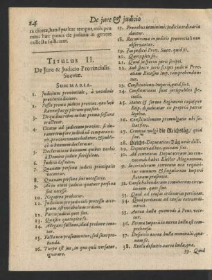 Titulus II. De Jure & Judicio Provincialis Sueviae.