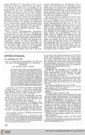 Sprechsaal / Schreibe in Angelegenheit