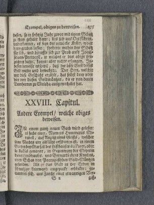 XXVIII. Capitul. Andere Exempel / welche obiges beweisen.