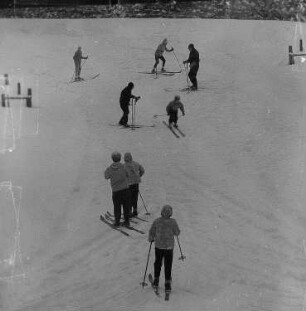 Skiwinter in der Tatra. Skifahrer