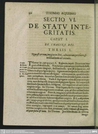 Sectio VI. De Statu Integritatis