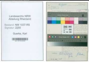 Entnazifizierung Karl Guerke , geb. 00.00.0000 (Lehrer)