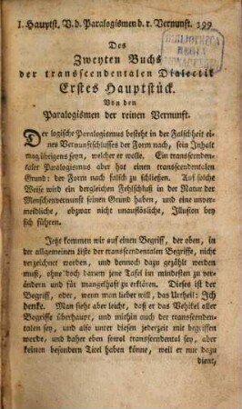 Critik der reinen Vernunft