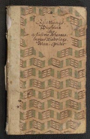 Quittungs-Buchlein über gelieferte Johannesberger Niederlags-Wein-Gelder