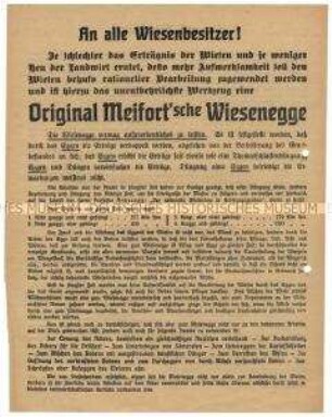 Informationsblatt an die Wiesenbesitzer