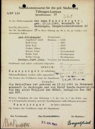 Ramsperger, Anna