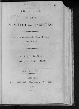 Bd. 1: Skizzen zu einem Gemälde von Hamburg