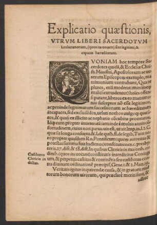 Explicatio quaestionis, Utrum Liberi Sacerdotum Lutheranorum, (quos ita vocant) sint legitimi, & capaces haereditatum.