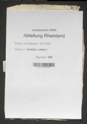 Betr. Verzeichnis der Lehnsleute