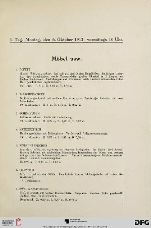 Montag, vormittags 10 Uhr (Nr. 1-136)