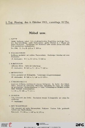 Montag, vormittags 10 Uhr (Nr. 1-136)
