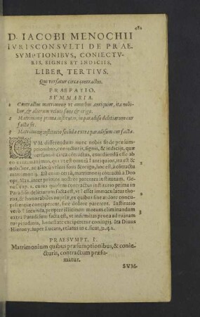 Liber Tertius. Qui versatur circa contractus. Praefatio.