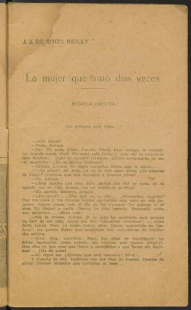 La mujer que amó dos veces : novela inédita