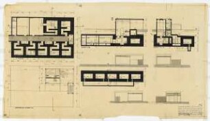 Chemische Institute der Universität Köln: Physikalische Chemie, Quellenanlage, Grundrisse, Schnitte, Ansichten, 1:100