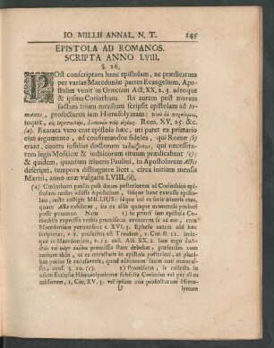 Epistola Ad Romanos. Scripta Anno LVIII. [§. 26.]
