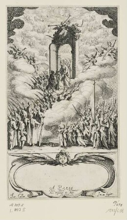 Himmelspforte, Frontispiz der Folge "Les images de tous les saincts et saintes de l'année"