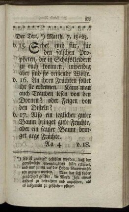 Der Text, Matth. 7, 15-23