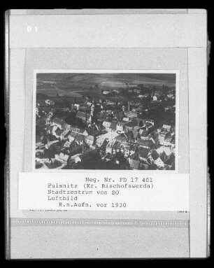 Pulsnitz. Stadtzentrum. Luftbild