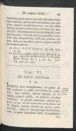 Cap. VI. De indiciis delictorum