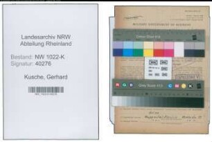Entnazifizierung Gerhard Kusche , geb. 17.08.1907 (Zollbeamter)