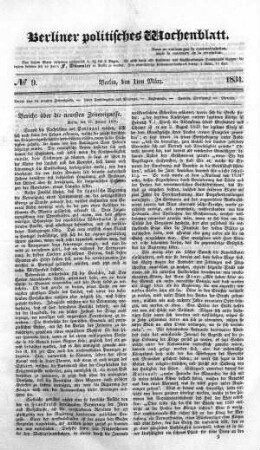 No 9, 1. März 1834
