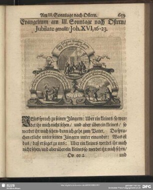 Evangelium am III. Sonntage nach Ostern, Jubilate genan[n]t, Joh. XVI, 16 – 23.