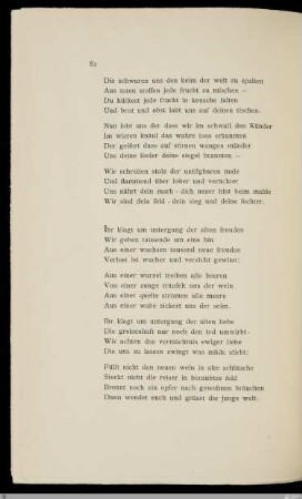 Ihr klagt um untergang der alten freuden