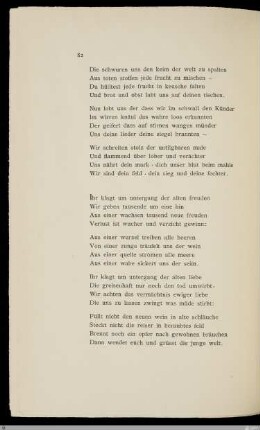 Ihr klagt um untergang der alten freuden