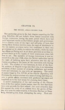 Chapter VI. The Second Anglo-Chinese War.