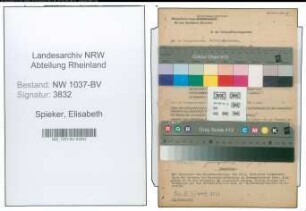 Entnazifizierung Elisabeth Spieker , geb. 10.01.1909 ()