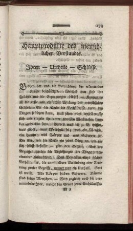 Hauptprodukte des menschlichen Verstandes.