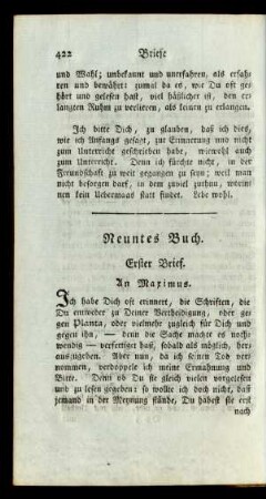 Neuntes Buch