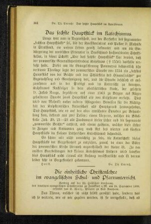 ¬Das¬ sechste Hauptstück im Katechismus
