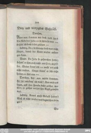 Drey und vierzigstes Gespräch.