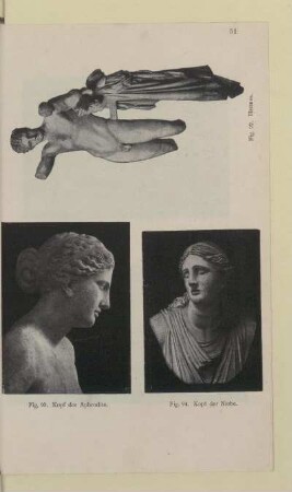 [Fig. 92.-94. Hermes, Kopf der Aphrodite und Kopf der Niobe]