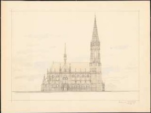 Kirche im gotischen Stil: Ansicht
