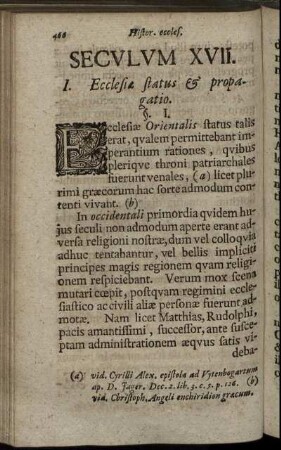 Seculum XVII.