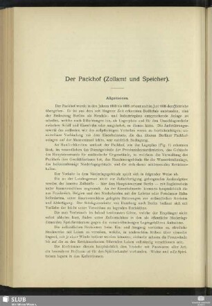 Der Packhof (Zollamt und Speicher)