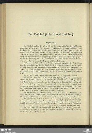 Der Packhof (Zollamt und Speicher)