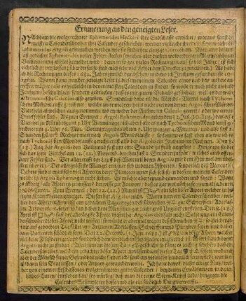 Erinnerung an den geneigten Leser.