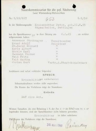 Kronenbitter, Peter