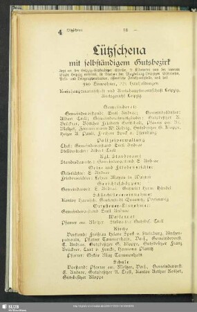 Lützschena mit selbständigem Gutsbezirk