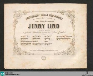 4: Schwedische Lieder und Gesänge : von Lindblad, Geyer, Nordblom etc.; in vielen Concerten vorgetragen von Jenny Lind