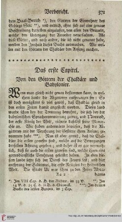 Das erste Capitel: Von den Göttern der Chaldäer und Babylonier