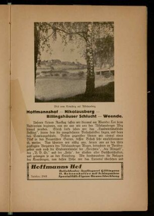 Hoffmannshof - Nikolausberg - Billingshäuser Schlucht - Weende