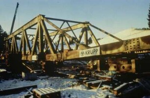 Einsatz des SS 80-Brückengerätes, beim Umbau der Tiefentalbrücke bei Roßhaupten