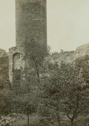 Ruine der Burg Schönburg, Inneres Torhaus und Bergfried
