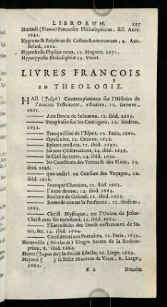 227-238, Livres Francois En Theologie. - Livres En Human.