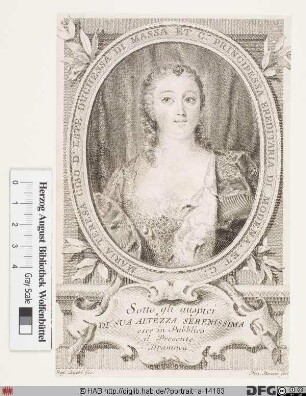 Bildnis Maria Teresa, Herzogin von Modena und Reggio, geb. Cybo-Malaspina